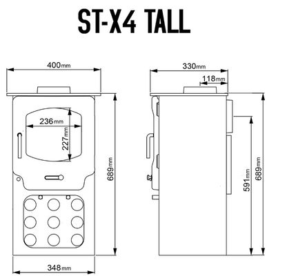 ST4X Tall Wood-Burner