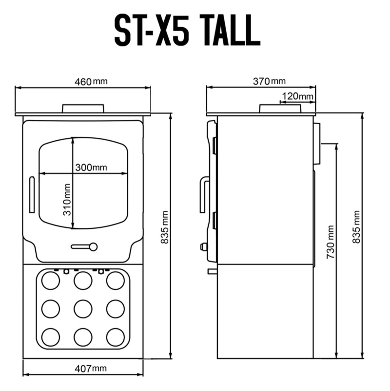 STX5 Tall Wood-Burner