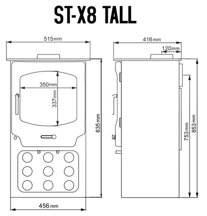 STX8 Tall Wood-Burner